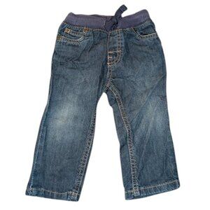 🐲3 FOR $9🦄 Carter's Wide Leg Pull On Elastic Waist Drawstring Jeans Pants 12M